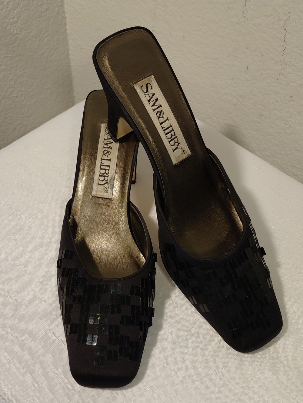 Sam & Libby Black Sequin Mule